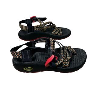 Chaco ZX/2 Black Yellow & Pink Sport Sandals Size 6